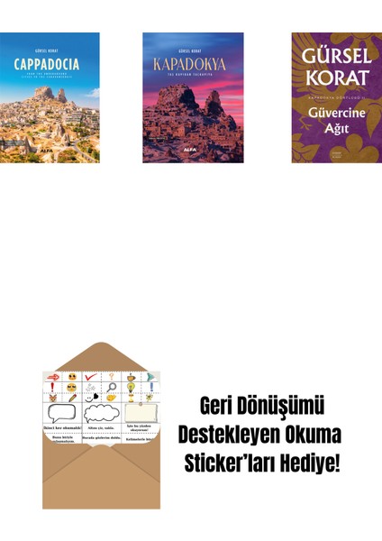 Cappadocia (Ciltli) + Kapadokya (Ciltli) + Güvercine Ağıt + Okuma Sticker'ları