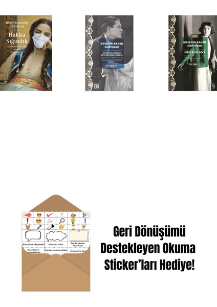 Hakka Sığındık + Kuyrukluyıldız Altında Bir Izdivaç (Cep Boy) + Gulyabani (Cep Boy) + Okuma Sticker'ları