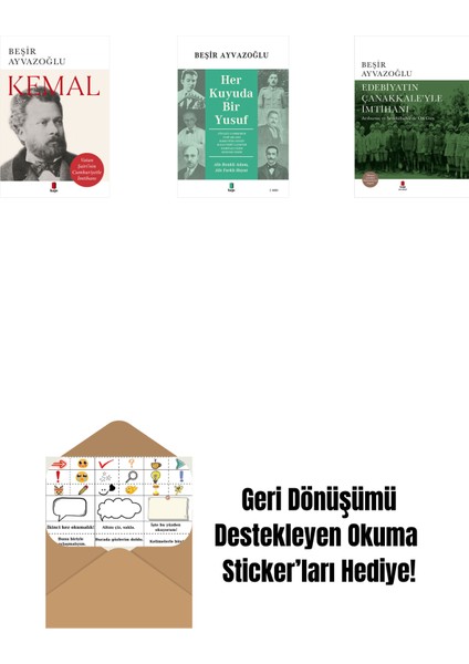 Kemal + Her Kuyuda Bir Yusuf + Edebiyatın Çanakkale’yle Imtihanı (Ciltli) + Okuma Sticker'ları