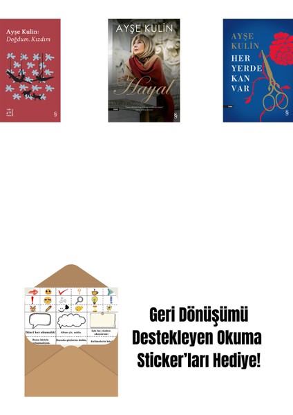 Everest Açıkhava 19 - Doğdum. Kızdım + Hayal + Her Yerde Kan Var (Ciltli) + Okuma Sticker'ları