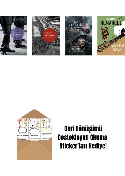 Erich Maria Remarque 4 Kitap Set + Okuma Sticker'ları