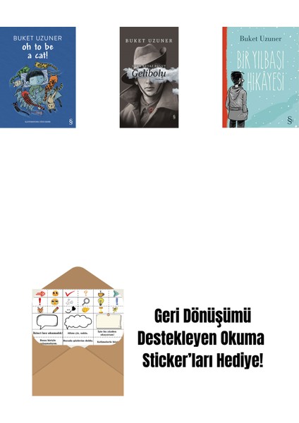 Oh To Be A Cat! + Gelibolu (Ciltli) + Bir Yılbaşı Hikâyesi + Okuma Sticker'ları