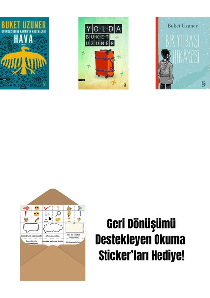 Uyumsuz Defne Kaman'ın Maceraları - Hava + Yolda + Bir Yılbaşı Hikâyesi + Okuma Sticker'ları