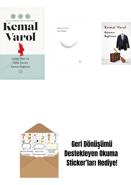 Aşklar, Hevesler, Ayrılıklar Üçlemesi (Ciltli) + Yas Yüzükleri + Babamın Bağlaması + Okuma Sticker'ları