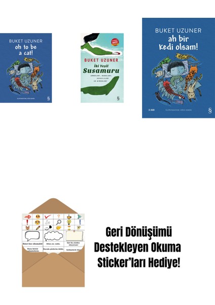 Oh To Be A Cat! + Iki Yeşil Su Susamuru (Midi Boy) + Ah Bir Kedi Olsam! + Okuma Sticker'ları