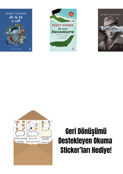 Oh To Be A Cat! + Iki Yeşil Su Susamuru (Midi Boy) + Gelibolu (Ciltli) + Okuma Sticker'ları