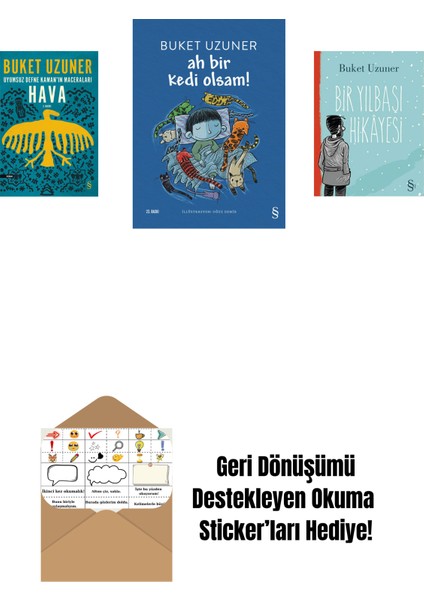 Uyumsuz Defne Kaman'ın Maceraları - Hava + Ah Bir Kedi Olsam! + Bir Yılbaşı Hikâyesi + Okuma Sticker'ları