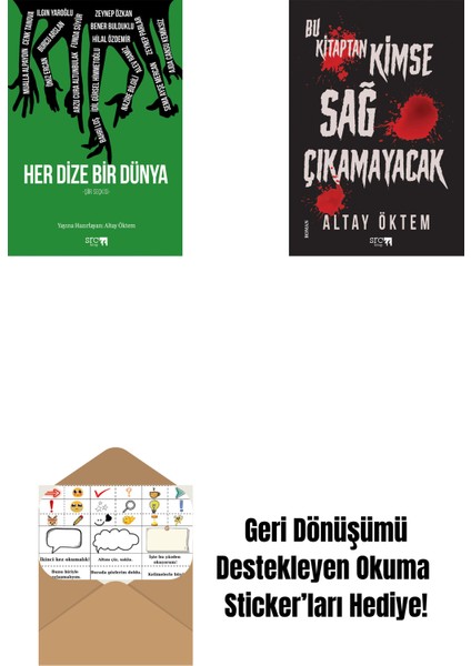 Her Dize Bir Dünya + Bu Kitaptan Kimse Sağ Çıkamayacak + Okuma Sticker'ları