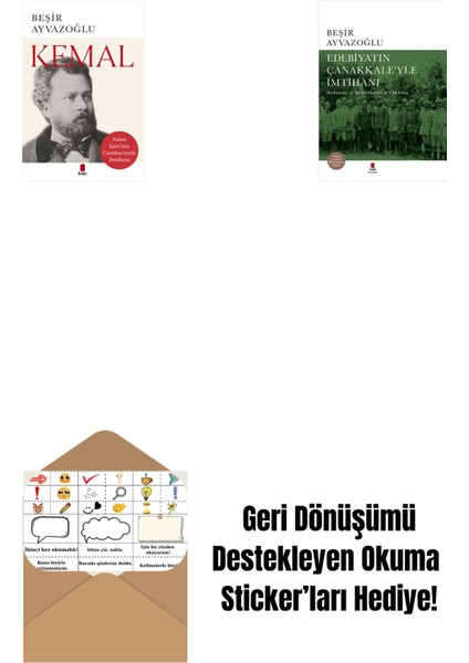 Kemal + Edebiyatın Çanakkale’yle Imtihanı (Ciltli) + Okuma Sticker'ları