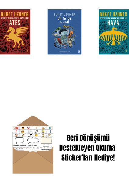 Uyumsuz Defne Kaman'ın Maceraları - Ateş + Oh To Be A Cat! + Uyumsuz Defne Kaman'ın Maceraları - Hava + Okuma Sticker'ları