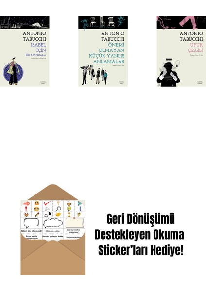 Isabel Için Bir Mandala + Önemi Olmayan Küçük Yanlış Anlamalar + Ufuk Çizgisi + Okuma Sticker'ları