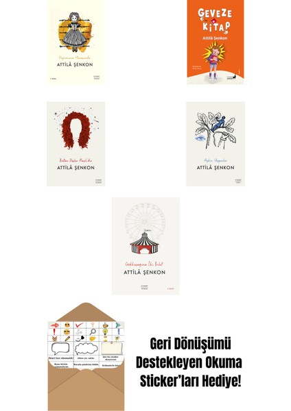 Attila Şenkon 5 Kitap Set + Okuma Sticker'ları
