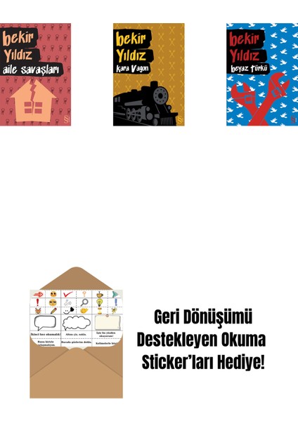 Aile Savaşları + Kara Vagon + Beyaz Türkü + Okuma Sticker'ları