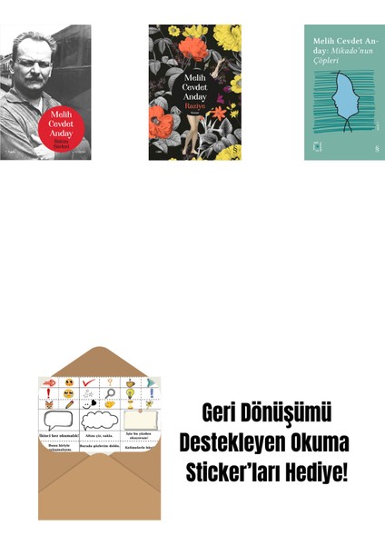 Melih Cevdet Anday - Bütün Şiirleri (Ciltli) + Raziye (Ciltli) + Everest Açıkhava 3 - Mikado’nun Çöpleri + Okuma Sticker'ları