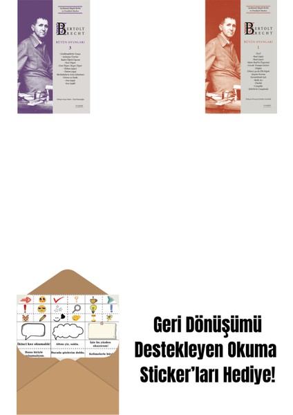 Bertolt Brecht - Bütün Oyunları 3 (Ciltli) + Bertolt Brecht - Bütün Oyunları 1 (Ciltli) + Okuma Sticker'ları