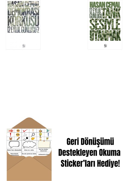 Demokrasi Korkusu + Tank Sesiyle Uyanmak + Okuma Sticker'ları