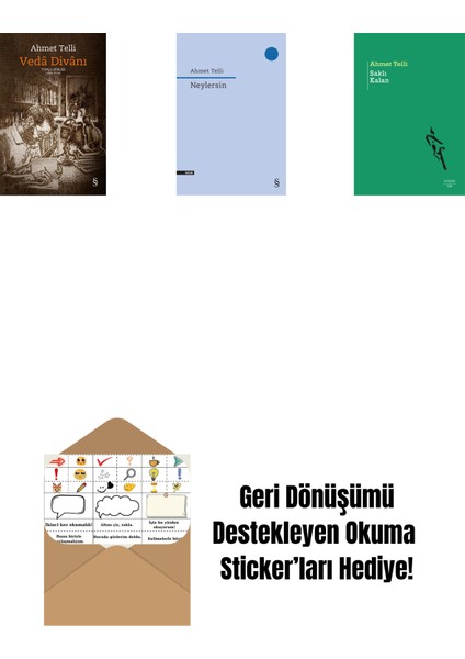 Vedâ Divânı (Bez Ciltli) + Neylersin + Saklı Kalan + Okuma Sticker'ları