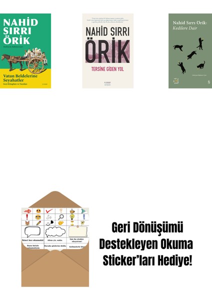 Vatan Beldelerine Seyahatler + Tersine Giden Yol + Everest Açıkhava 29 - Kedilere Dair + Okuma Sticker'ları