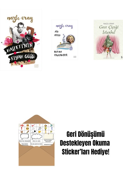 Halfeti’nin Siyah Gülü + Aşk Artık Burada Oturmuyor + Gece Çiçeği Istanbul + Okuma Sticker'ları