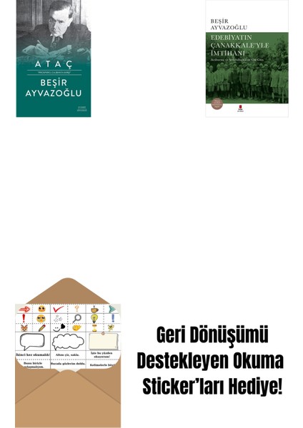 Ataç (Ciltli) + Edebiyatın Çanakkale’yle Imtihanı (Ciltli) + Okuma Sticker'ları
