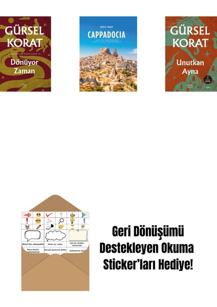 Dönüyor Zaman + Cappadocia (Ciltli) + Unutkan Ayna + Okuma Sticker'ları