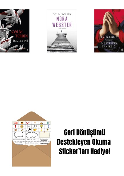 Isimler Evi + Nora Webster + Meryem'in Tanıklığı + Okuma Sticker'ları