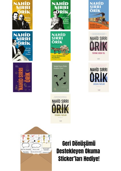 Nahid Sırrı Örik 10 Kitap Set + Okuma Sticker'ları
