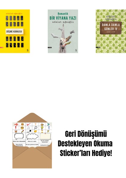 Düşme Korkusu + Romantik Bir Viyana Yazı + Damla Damla Günler 4 + Okuma Sticker'ları