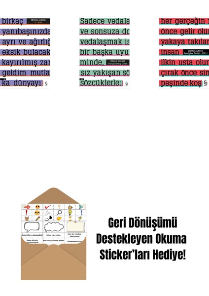 A ! Etika + Parçalanmış Divan + Yenilgiler Tarihi + Okuma Sticker'ları