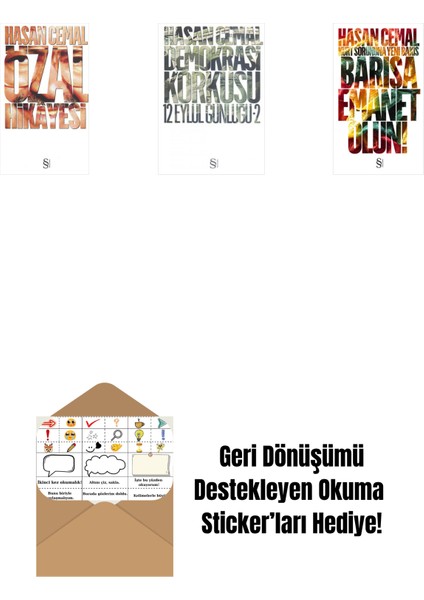 Özal Hikâyesi + Demokrasi Korkusu + Barışa Emanet Olun + Okuma Sticker'ları