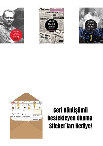 Melih Cevdet Anday - Bütün Şiirleri (Ciltli) + Müstear Zamanlar - 1 + Gizli Emir (Ciltli) + Okuma Sticker'ları
