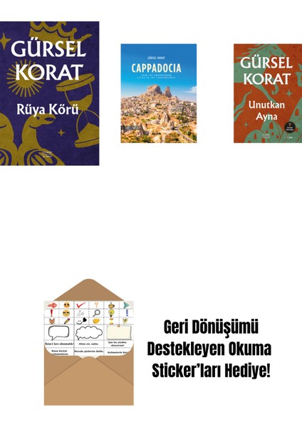 Rüya Körü + Cappadocia (Ciltli) + Unutkan Ayna + Okuma Sticker'ları