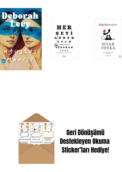 Ağustos Mavisi + Her Şeyi Gören Adam + Siyah Votka + Okuma Sticker'ları