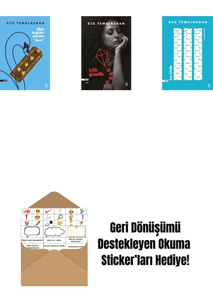 Dilsiz Kuğular Zamanı “devir” + Iyilik Güzellik + Kıyı Kitabı + Okuma Sticker'ları