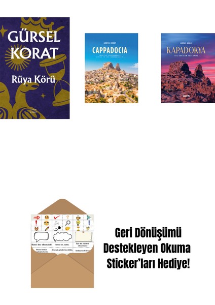 Rüya Körü + Cappadocia (Ciltli) + Kapadokya (Ciltli) + Okuma Sticker'ları