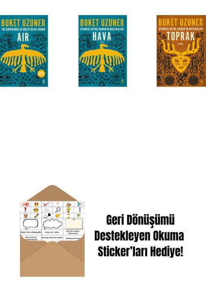 Air - The Adventures Of Misfit Defne Kaman + Uyumsuz Defne Kaman'ın Maceraları - Hava + Uyumsuz Defne Kaman'ın Maceraları - Toprak + Okuma Sticker'ları