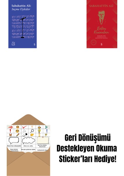 Everest Açıkhava 1 - Sabahattin Ali Seçme Öyküler + Sabahattin Ali Bütün Romanları (Ciltli) + Okuma Sticker'ları