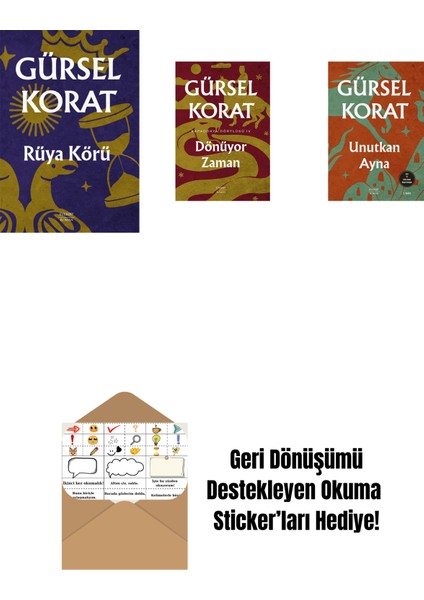 Rüya Körü + Dönüyor Zaman + Unutkan Ayna + Okuma Sticker'ları