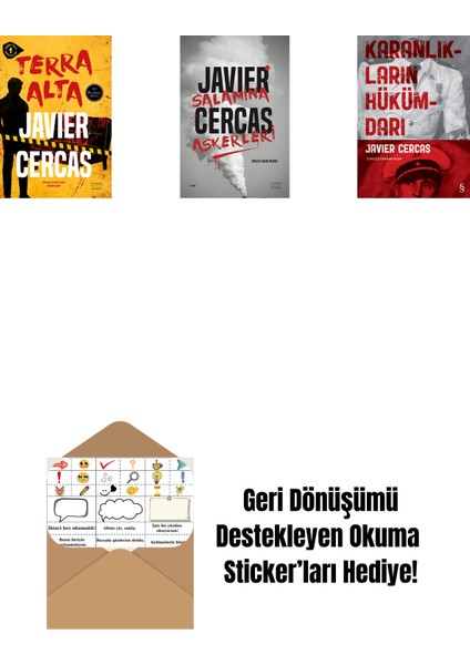 Terra Alta + Salamina Askerleri + Karanlıkların Hükümdarı + Okuma Sticker'ları