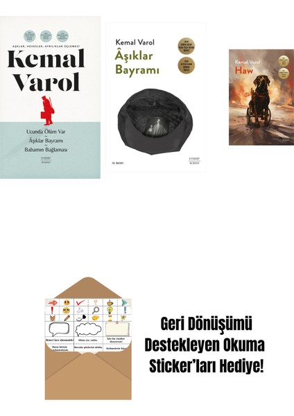 Aşklar, Hevesler, Ayrılıklar Üçlemesi (Ciltli) + Âşıklar Bayramı + Haw + Okuma Sticker'ları