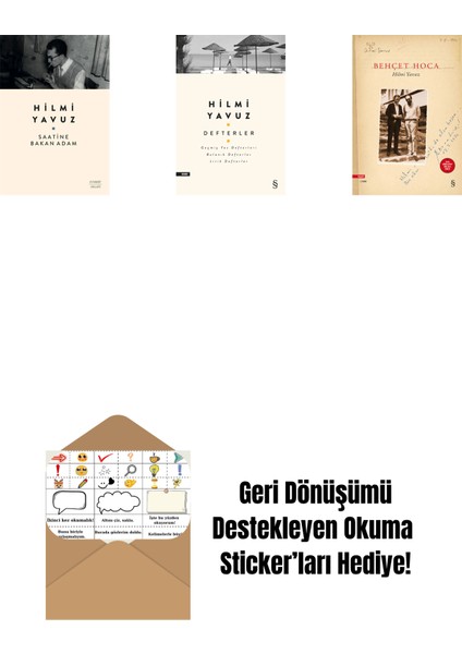 Saatine Bakan Adam + Defterler + Behçet Hoca + Okuma Sticker'ları