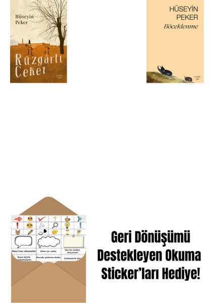 Rüzgârlı Ceket + Böceklenme + Okuma Sticker'ları