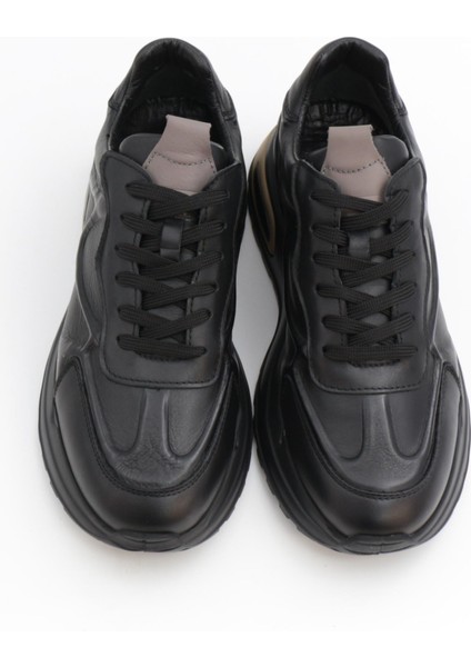 2356 Siyah Hakiki Deri Günlük Erkek Sneakers fırsatları