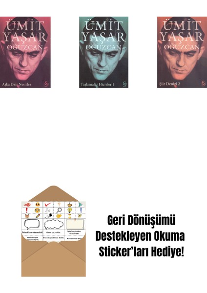 Aşka Dair Nesirler + Taşlamalar Hicivler 1 + Şiir Denizi 2 + Okuma Sticker'ları