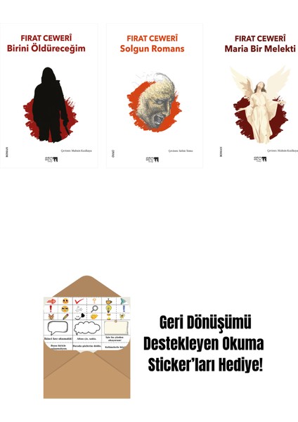 Birini Öldüreceğim + Solgun Romans + Maria Bir Melekti + Okuma Sticker'ları