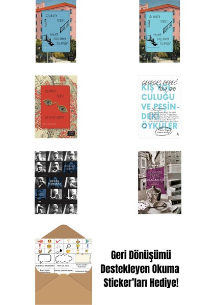 Georges Perec 6 Kitap Set + Okuma Sticker'ları