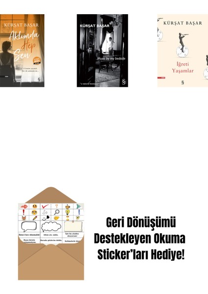 Aklımda Hep Sen (Midi Boy) + Music By My Bedside + Iğreti Yaşamlar + Okuma Sticker'ları