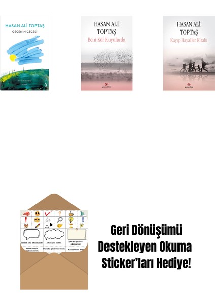 Gecenin Gecesi (Ciltli) + Beni Kör Kuyularda + Kayıp Hayaller Kitabı + Okuma Sticker'ları