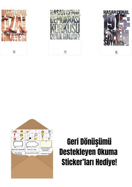 Özal Hikâyesi + Demokrasi Korkusu + 1915: Ermeni Soykırımı + Okuma Sticker'ları