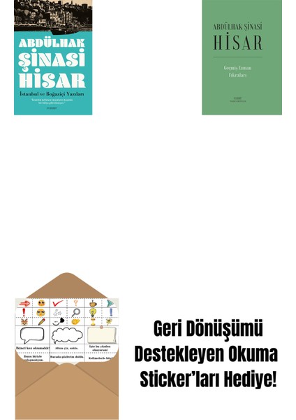 Istanbul ve Boğaziçi Yazıları + Geçmiş Zaman Fıkraları (Ciltli) + Okuma Sticker'ları